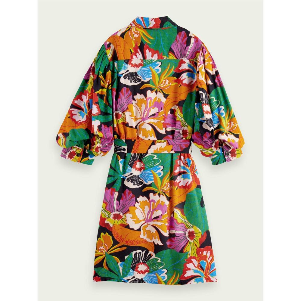 NEW SCOTCH & SODA cassie linen blend dress in floral - Picture 5 of 6